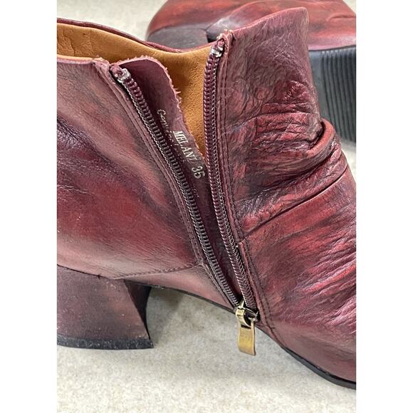 Spring Step L'Artiste Melani Leather Ankle Boot - Red - US Size 4-4.5 EU Size 35 - Picture 9 of 11